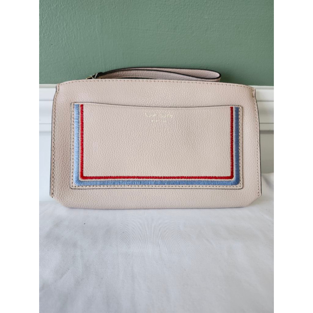 Kate Spade Beige Wristlet Clutch One Size